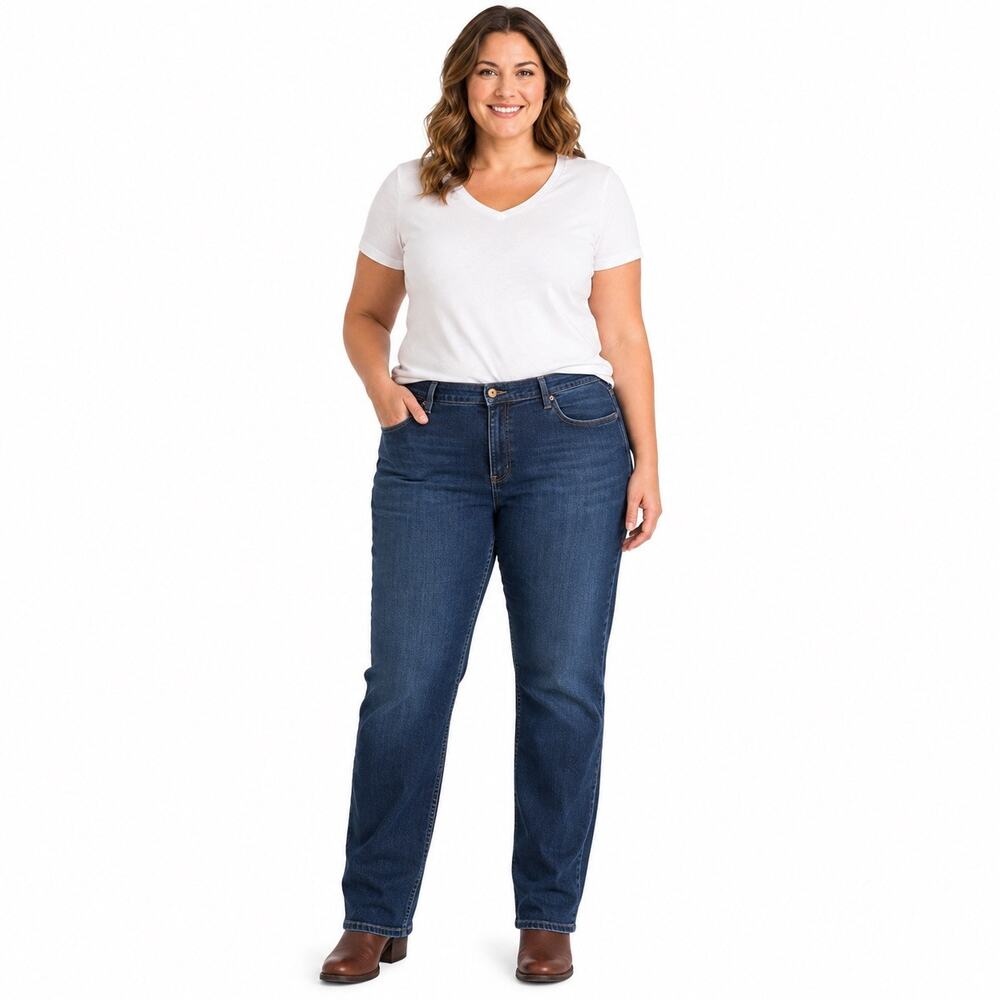 Duluth Women’s Jeans 16x33 Blue Denim Straight Leg Casual 5 Pocket